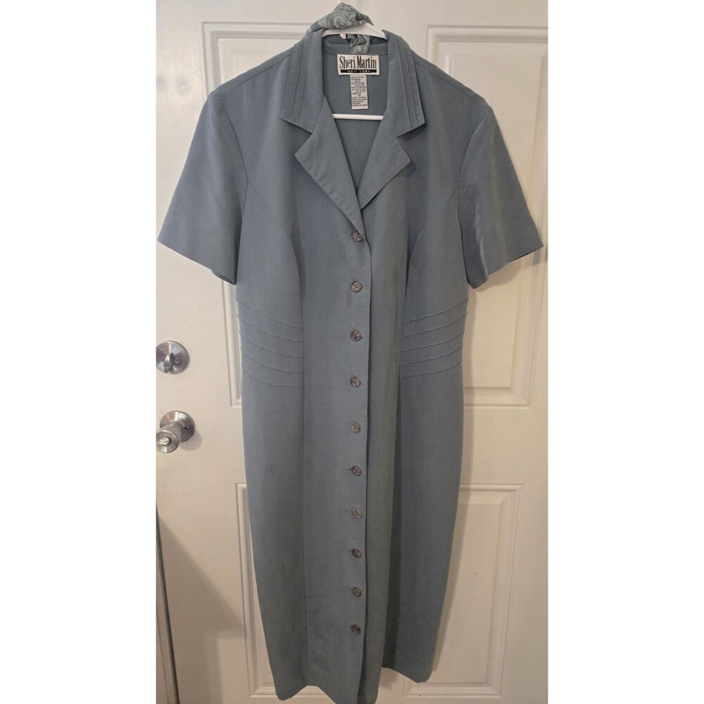 Sheri Martin New York Vintage Dress size 12 Short Sleeve Maxi Timeless